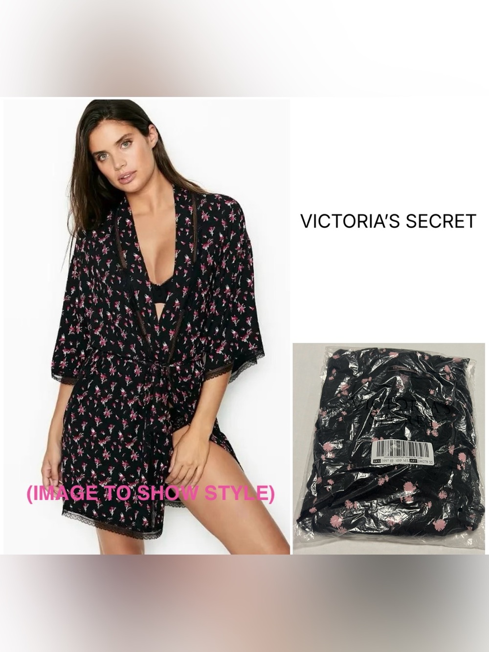 VICTORIA’S SECRET - M/L - NWT - FLORAL HEAVENLY SUPERSOFT MODAL KIMONO / ROBE